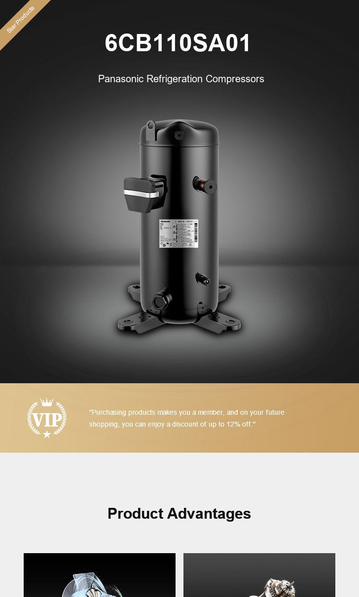Panasonic Compressor 6CB110SA01, technical parameters pdf, structure diagram